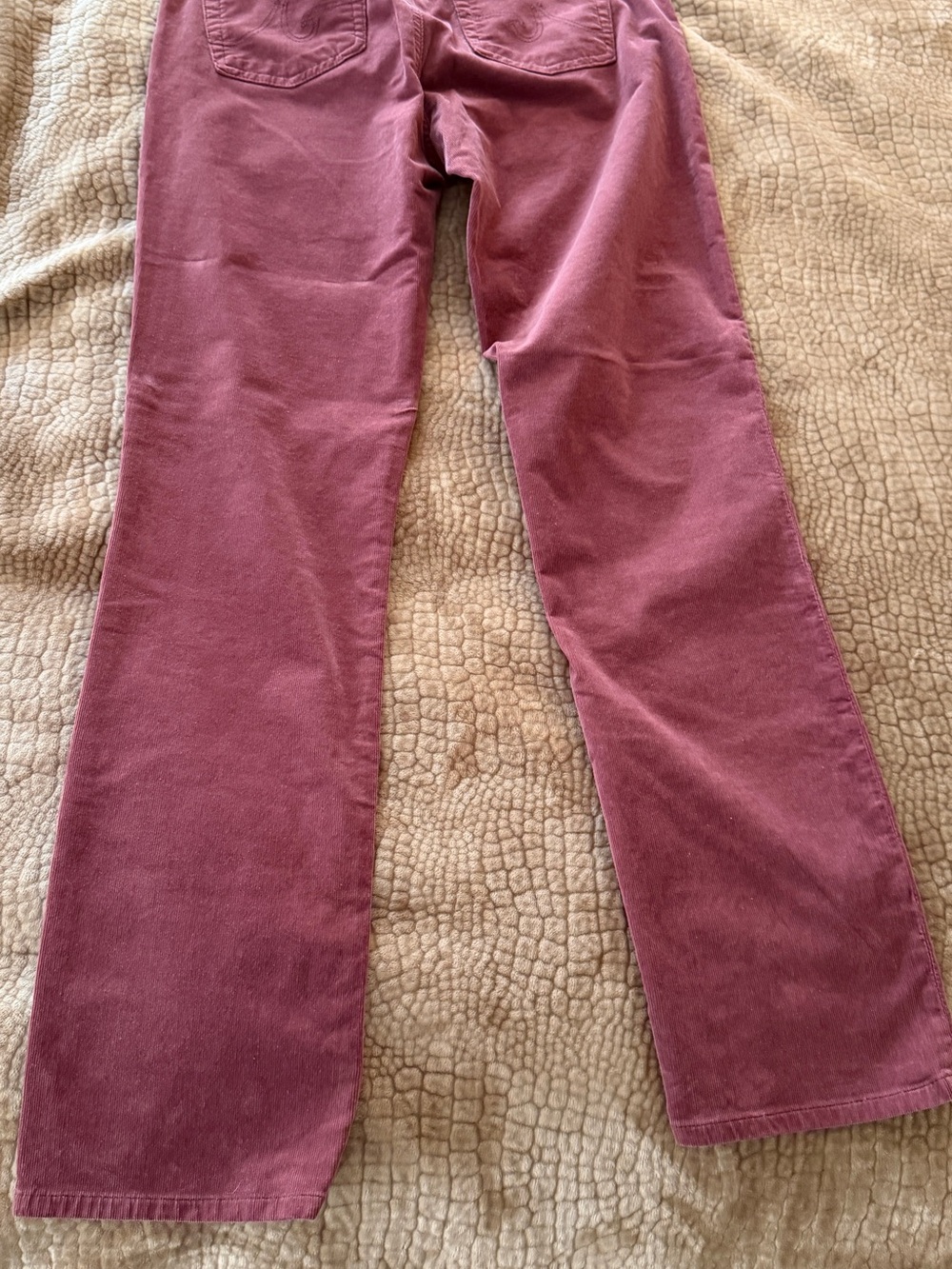 Mavi Wide-Leg Corduroy Jeans in Dusty Rose